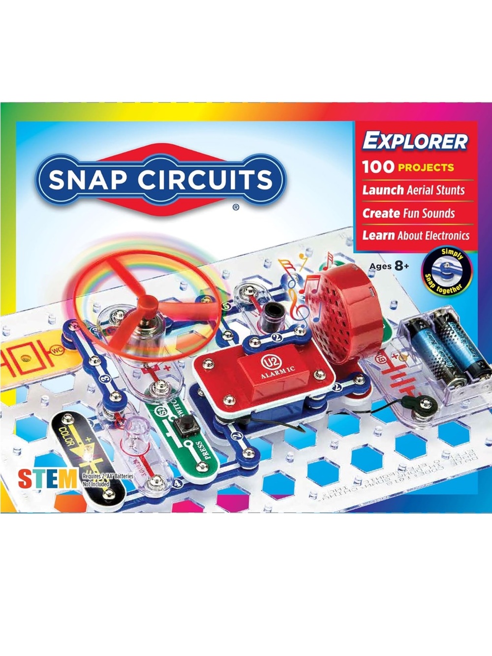 NIB Snap Circuits Jr. SC-100 Electronics Exploration Kit, Over 100 Projects